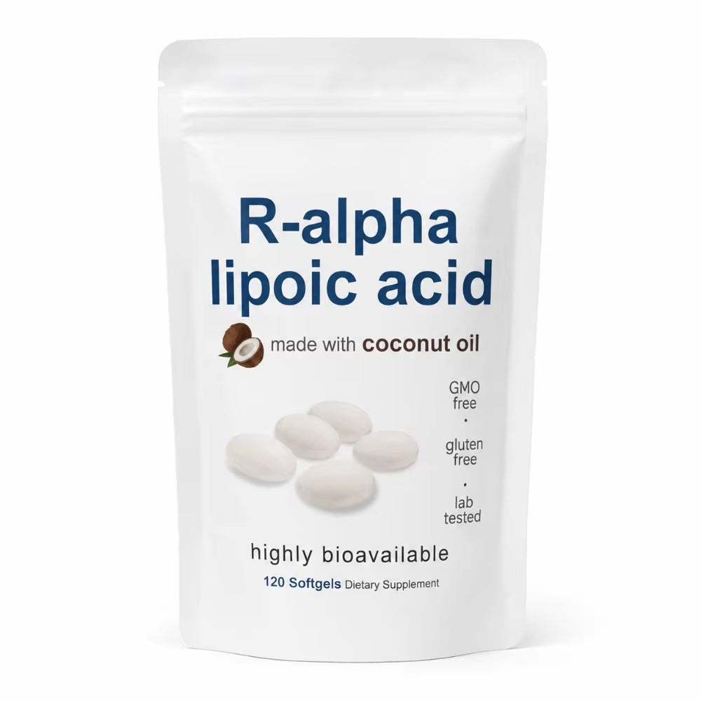Alpha Lipoic Acid 600mg Softgels With MCT Oil Antioxidant Dietary Supplement Non GMO Gluten Free Soy Free 120 Softgels
