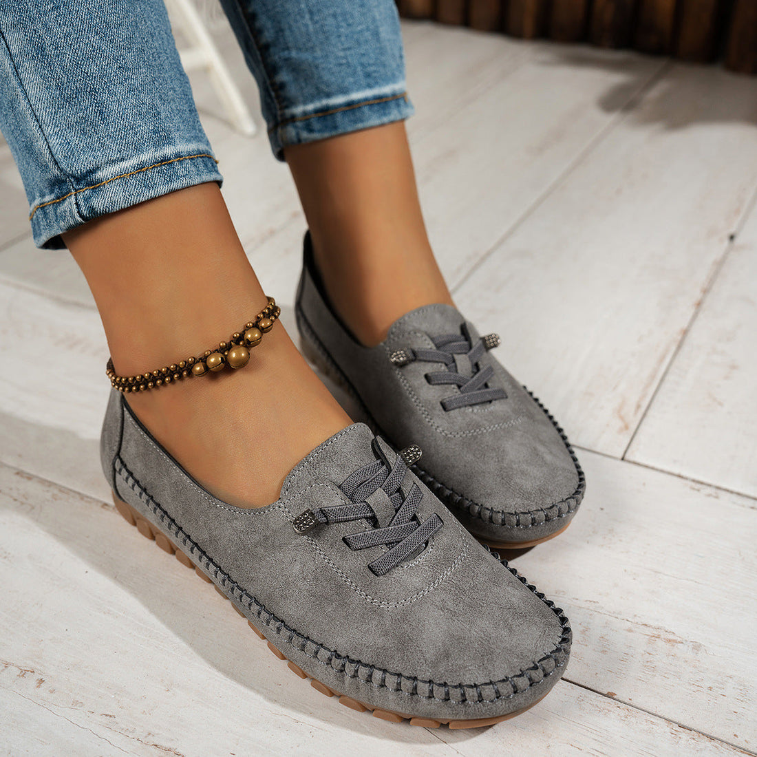 Women's Comfortable Soft PU Leather Casual Walking Flats - Image 7