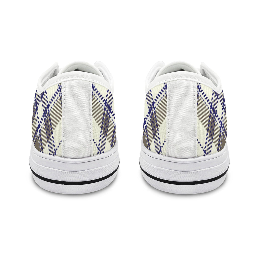 Women's Collegiate Plaid Canvas Low Top Sneakers - Image 8