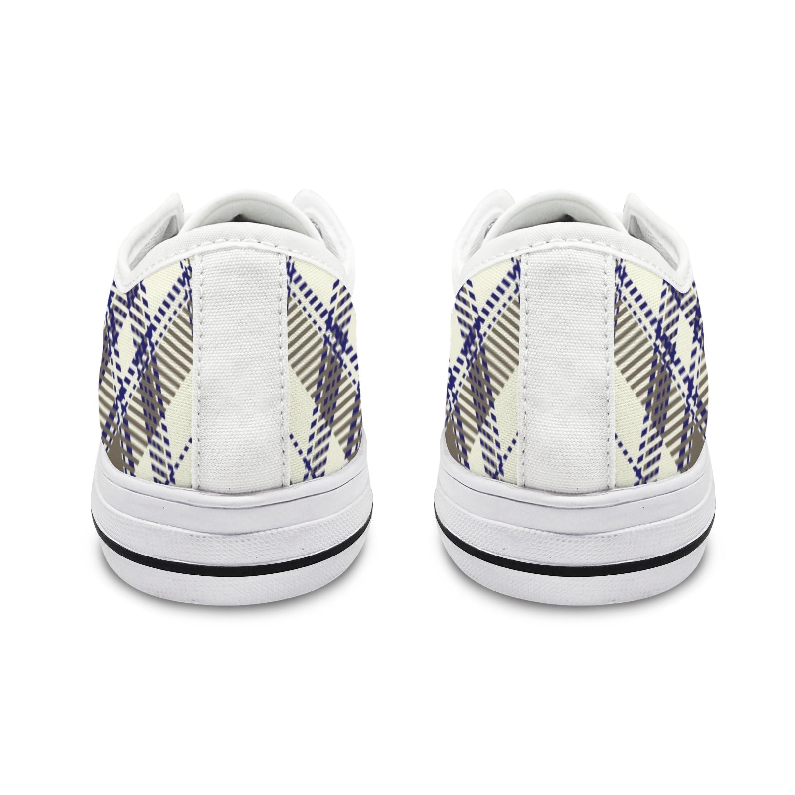 Women's Collegiate Plaid Canvas Low Top Sneakers - Image 8