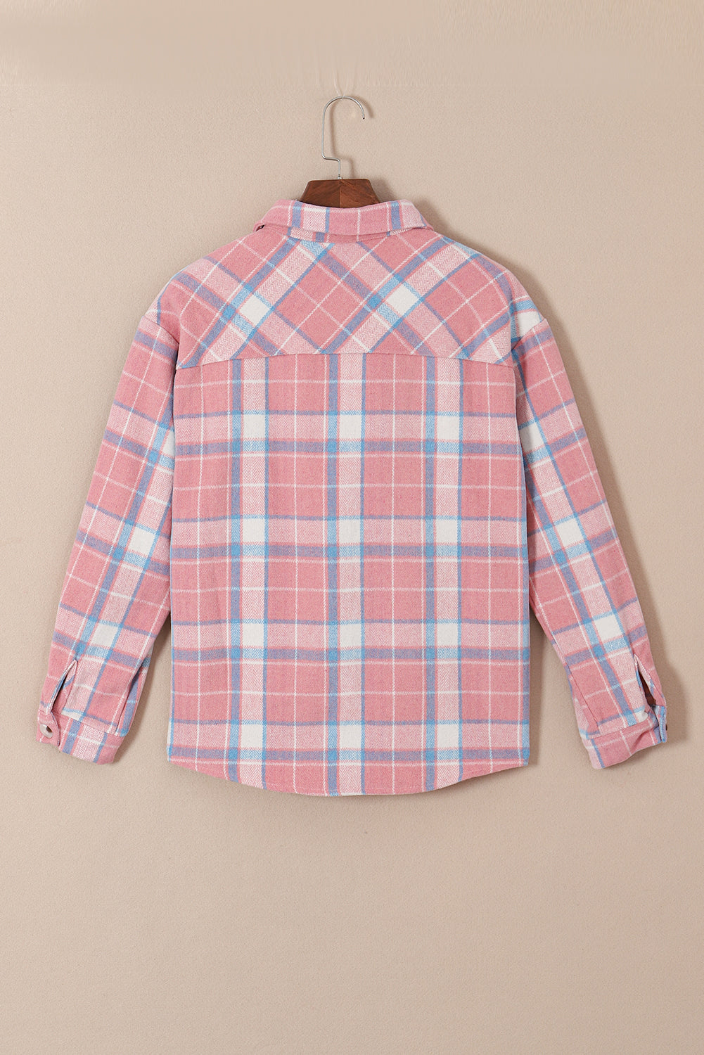Plaid Flannel Shacket with Puff Sleeves | Women's Oversized