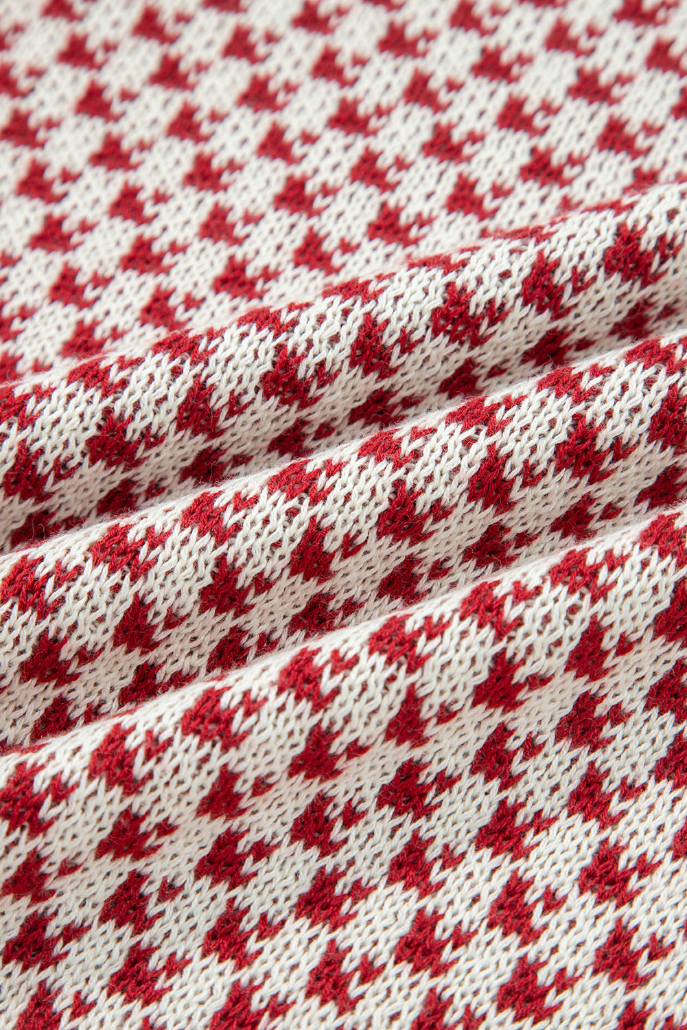 Dotted Colorblock Lantern Sleeve Sweater