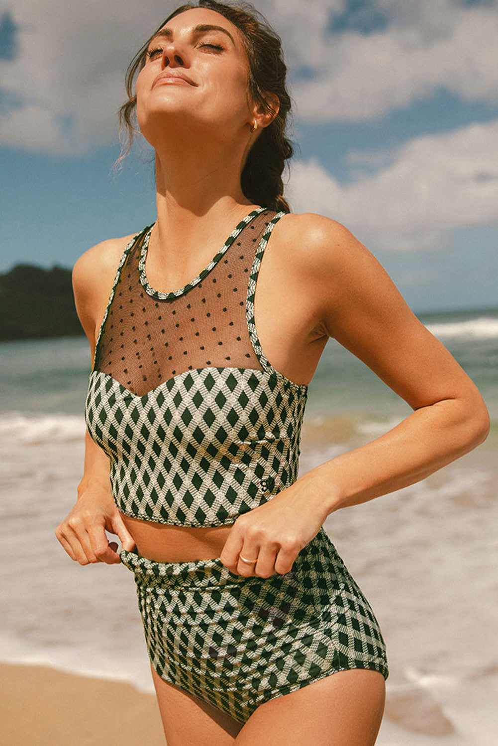 Sasha Patchwork High Waisted Bikini