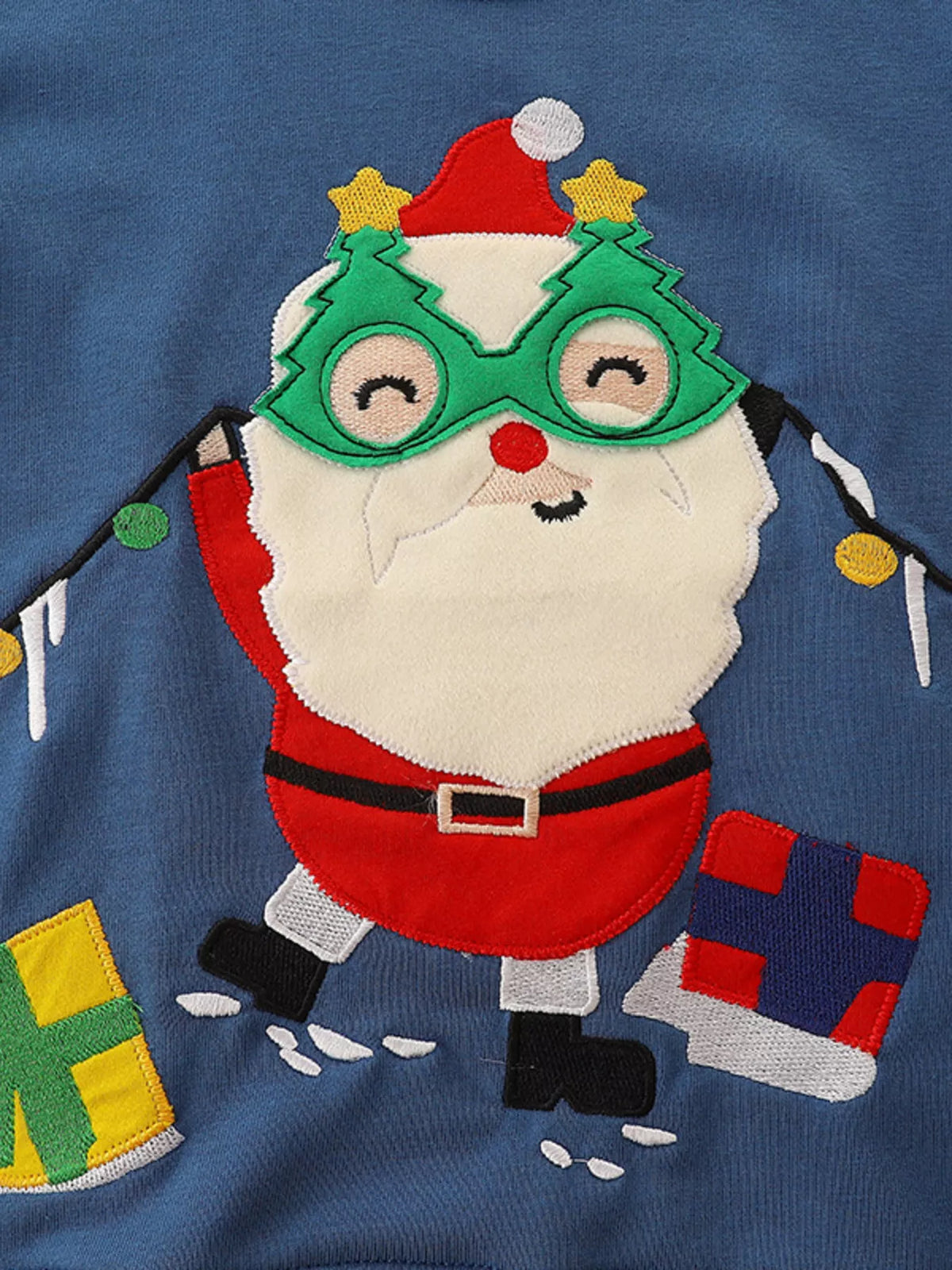 Children's Santa Applique Christmas Sweatshirt