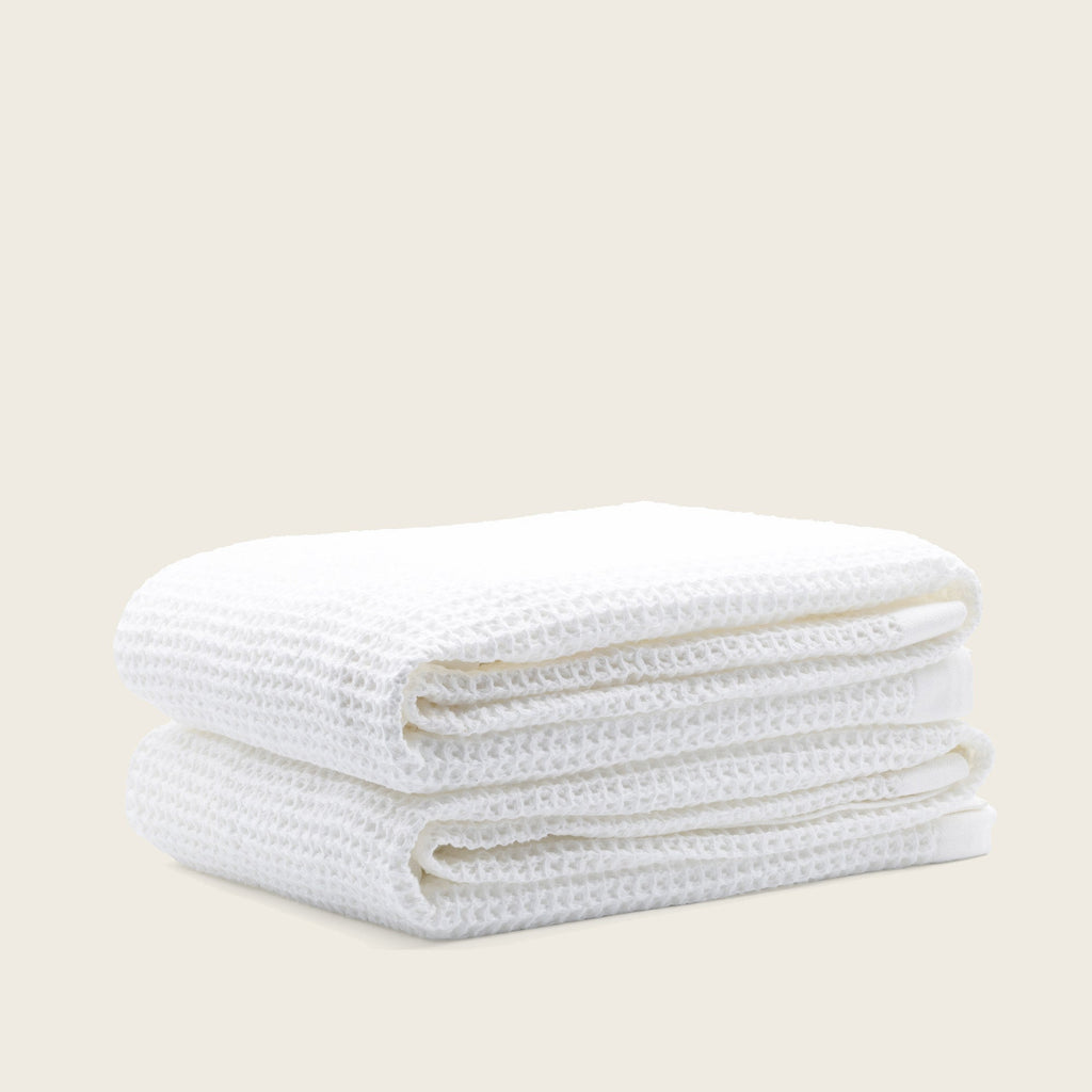 Sedona White Cotton Waffle Weave Bath Towel - Image 8