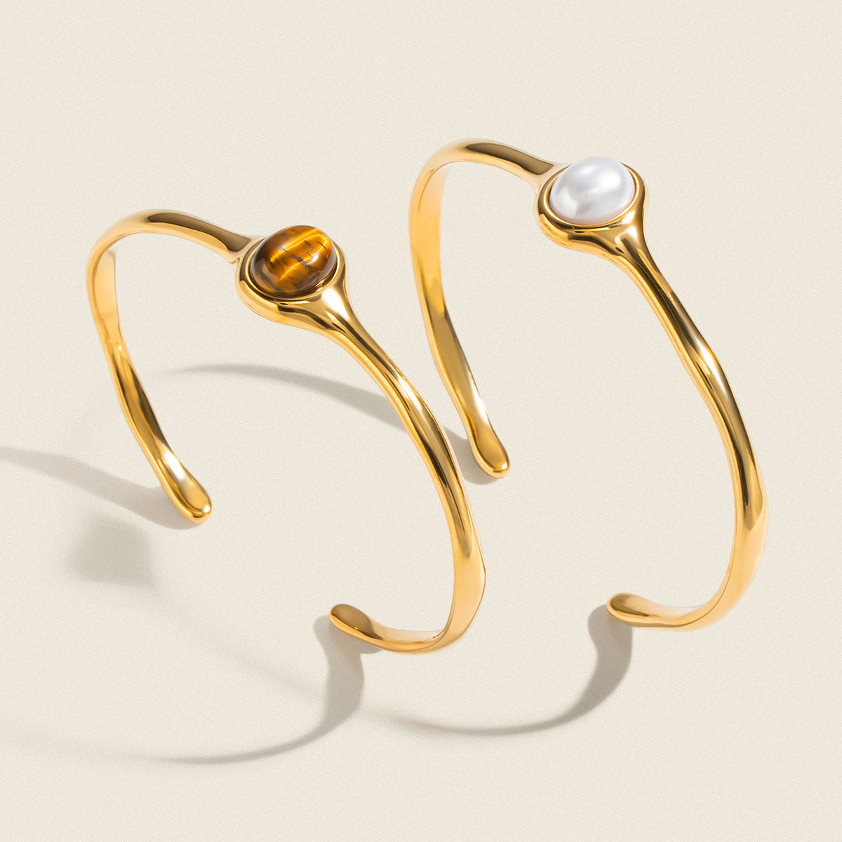 Natural Stone Round Ring Bracelet For Women