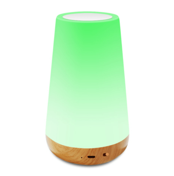 Stevvex Touch Lamp, Portable Table Sensor Control Bedside Lamps with Quick USB Charging Port, 5 Level Dimmable Warm White Light & 13 Color Changing RGB for Bedroom/Office/Hallways
