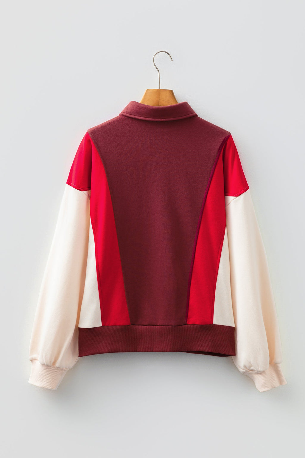 Whitley Patchwork Snap Oversize Hoodie with Adjustable Neck