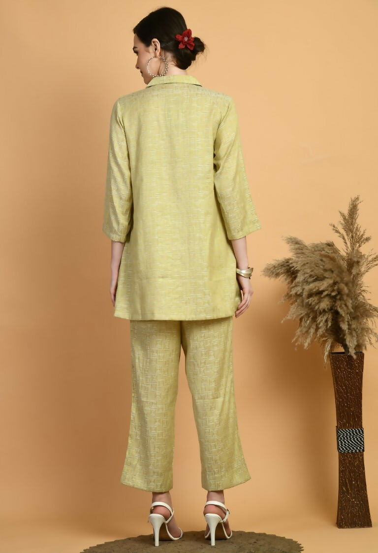 Light Green Cotton Kurta Set - Classic Ethnic 2-Piece Outfit