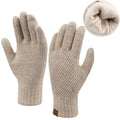FZ FANTASTIC ZONE Women Winter Warm Knit Touchscreen Gloves Cold Weather with Thermal Fleece Lined