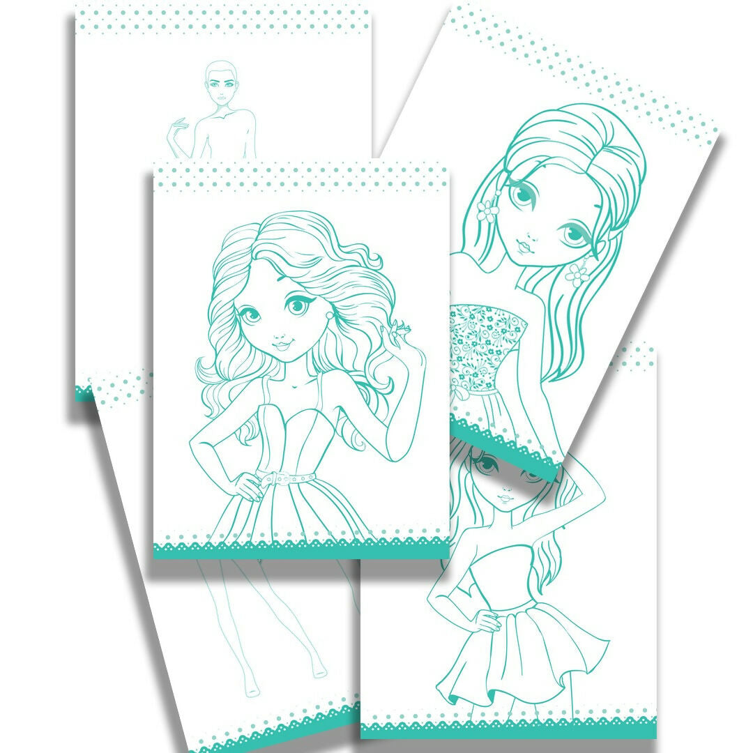 Style Studio Fashion Sketch Activity Book 2 for Girls Ages 4-8