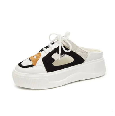Platform Wedge Sandals with Lace-Up Design