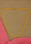Minimalist golden brass neck-chain for women, showcasing a polished finish for an elegant look.