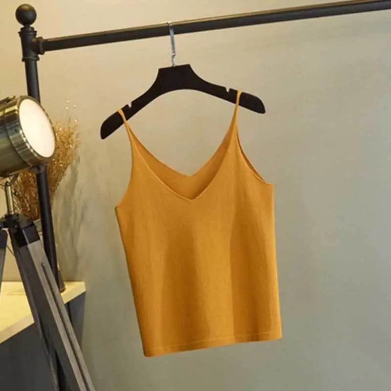 Plus Size Loose Knit Sleeveless Top for Summer