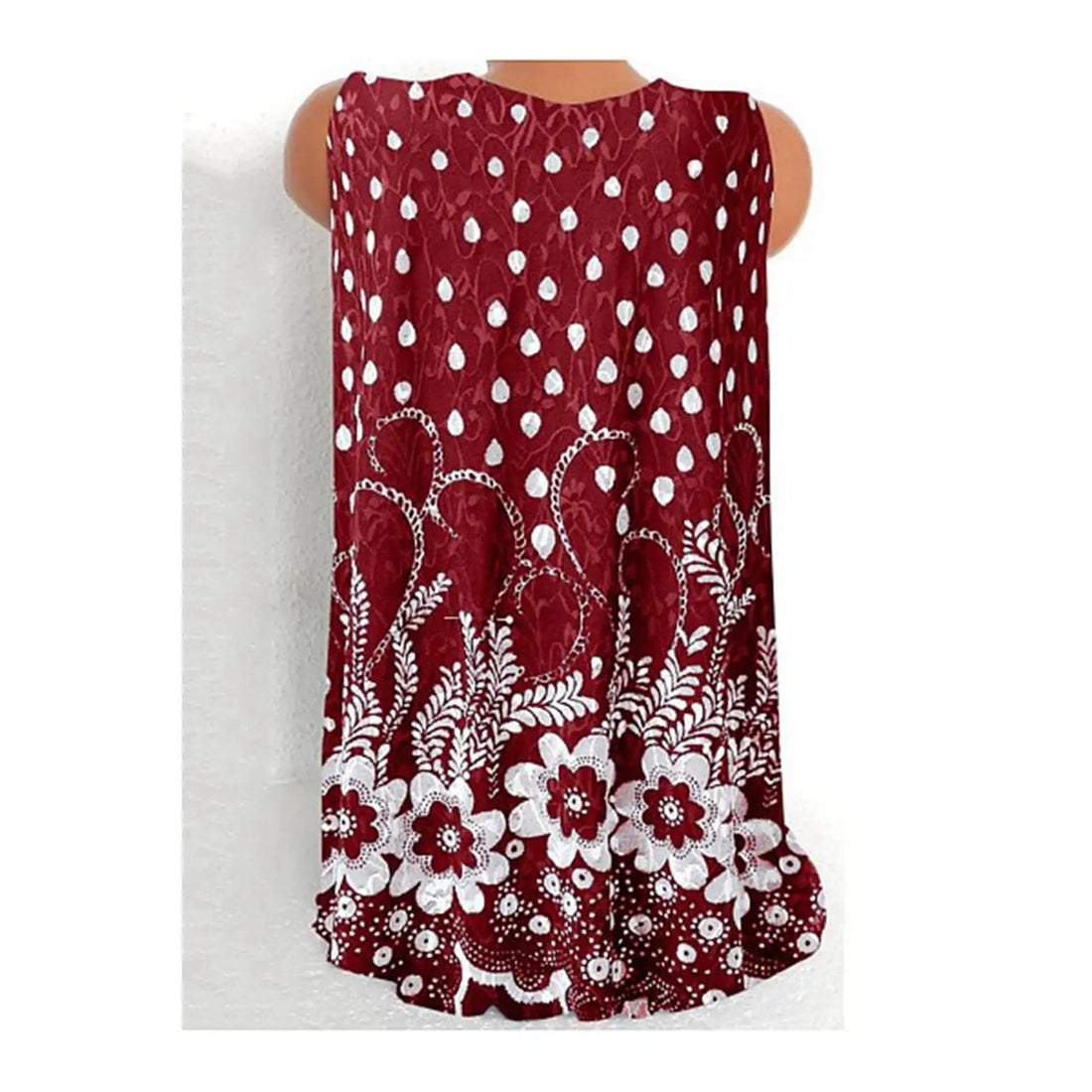Women's Floral Pattern V-Neck Sleeveless Tank Top Summer Vest - Image 46