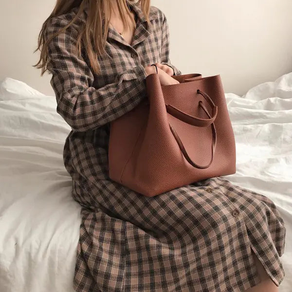 Retro Large Capacity Tote Shoulder Bag for Women
