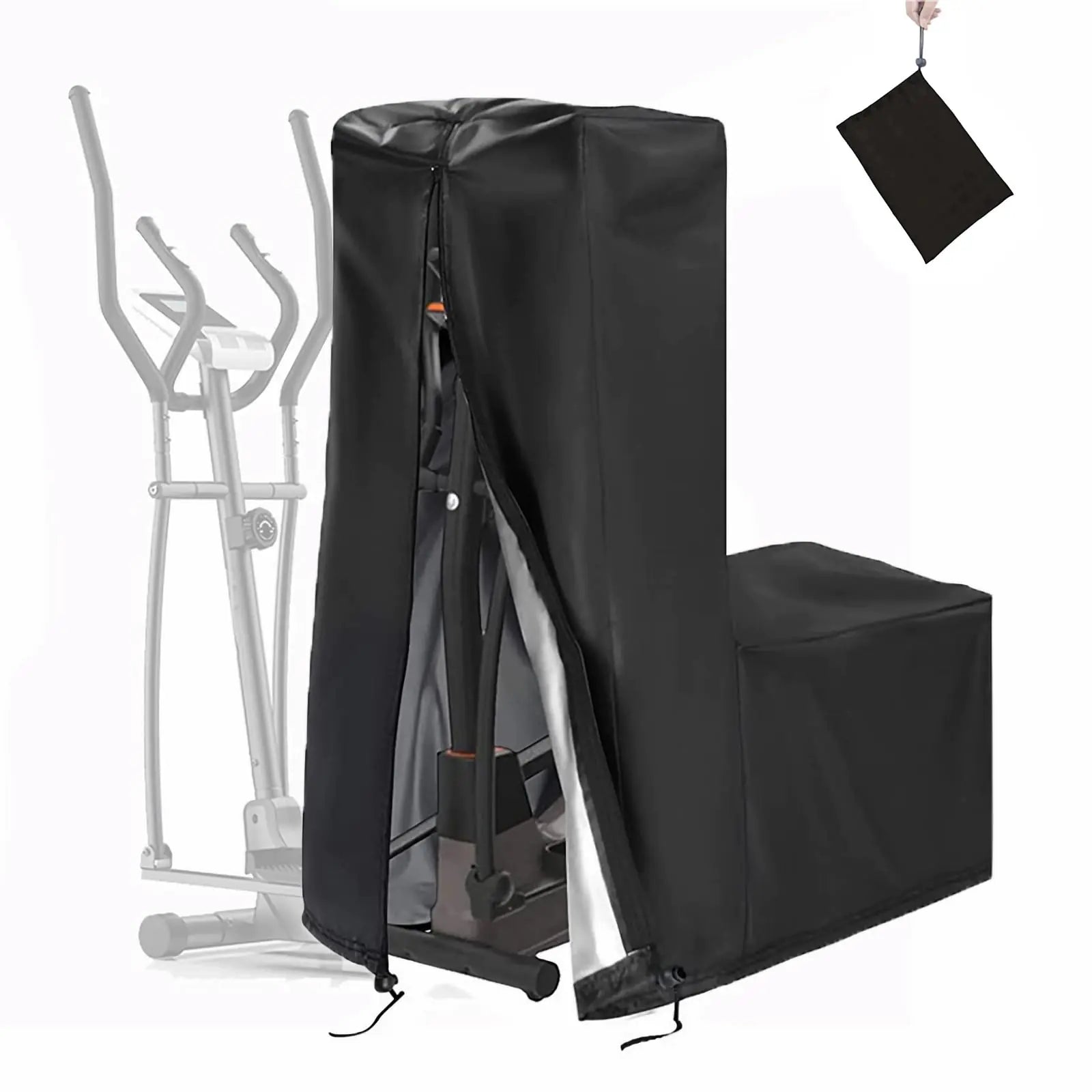 Elliptical Cover Waterproof Elliptical Exercise Machine Cover Exercise Trainer Cover for Home and Gym (Black 55L x 25W x 65H)