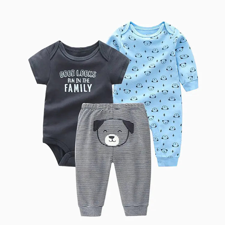 3-Piece Baby Outfit Set for Spring and Autumn