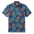 Birds of Paradise print cotton Hawaiian shirt designed by Fizah Malik.