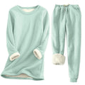 JMMSlmax Sweatsuit Set for Women Winter Warm Lined 2 Piece Sets Tracksuit Warm Fleece Sweatsuit Sweatshirts and Sweatpants