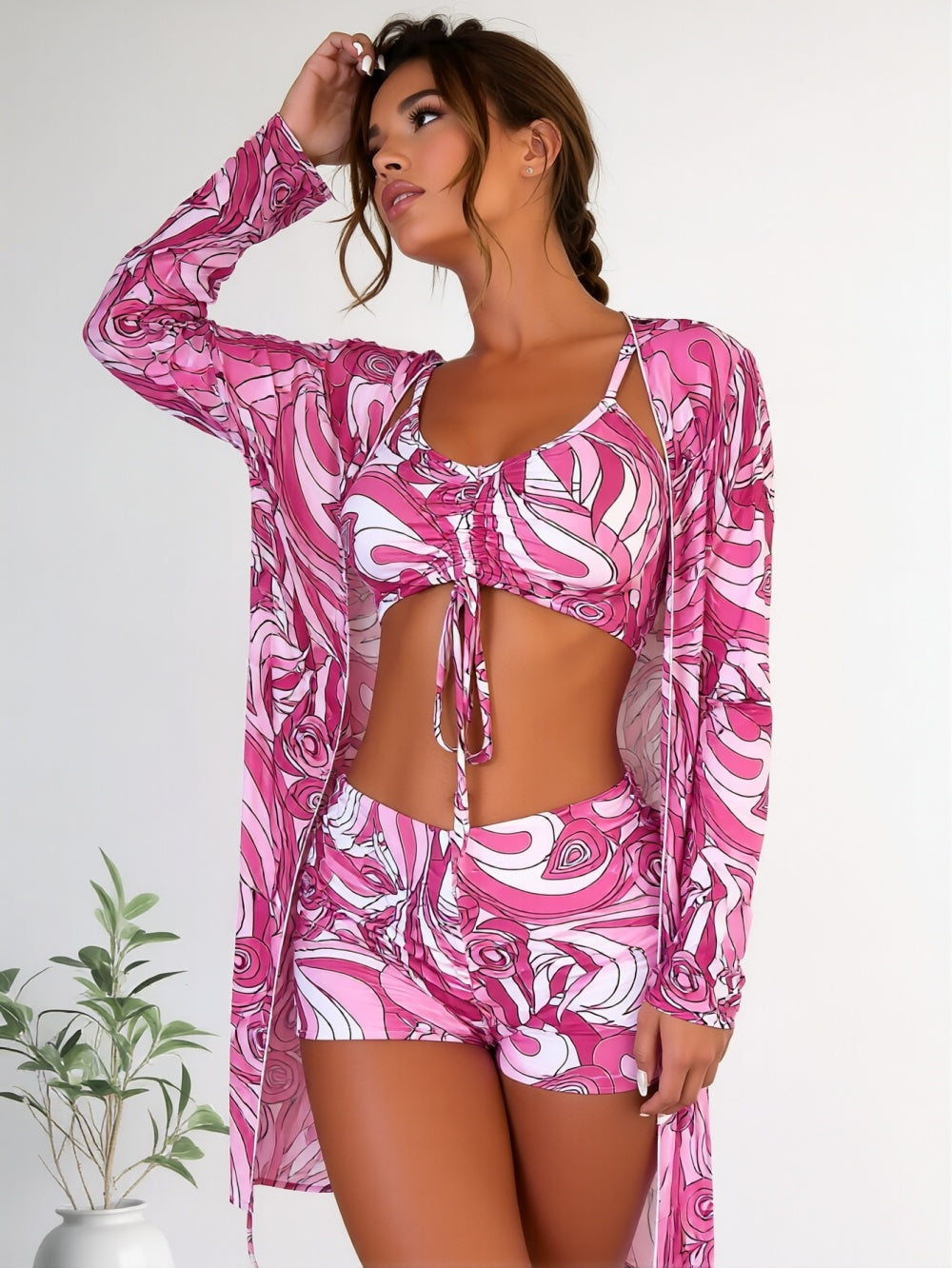 Women's Abstract Two-Piece Casual Swimsuit
