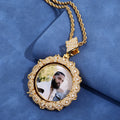 European And American Hip-Hop Cross-Border S925 Silver Moissanite Round Photo Pendant