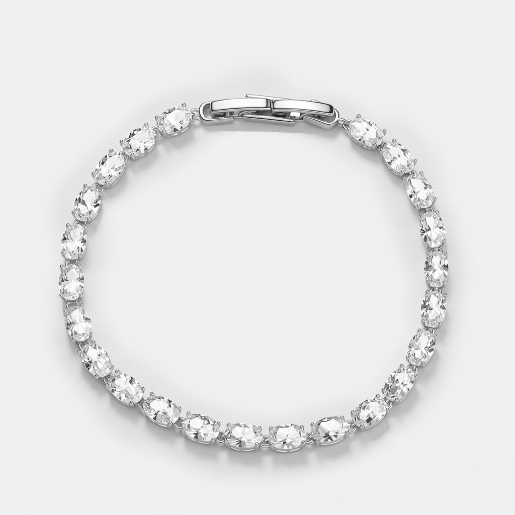 Simple And Stylish Oval Zircon Bracelet For Women