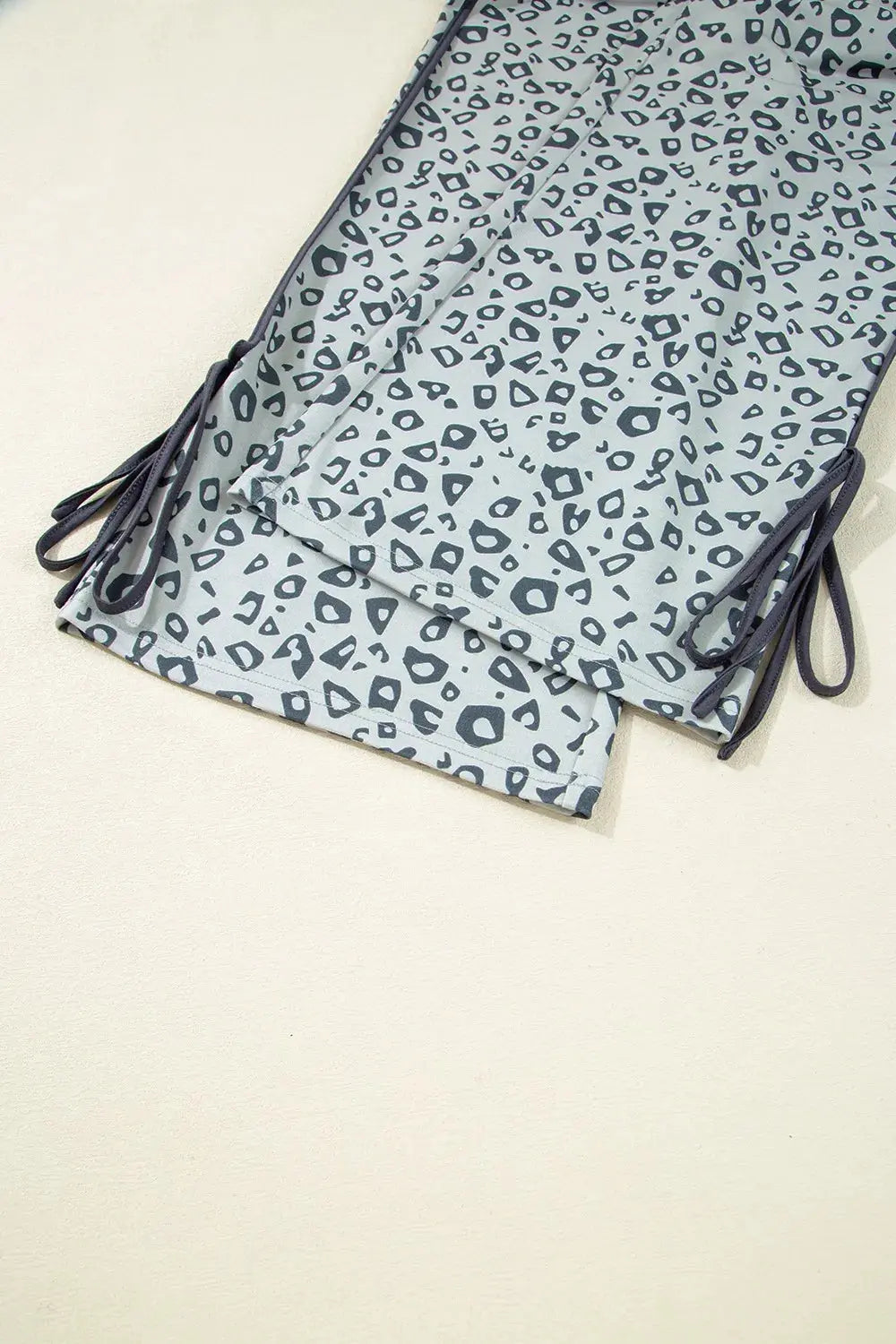 Leopard High Waist Side Bow Pants