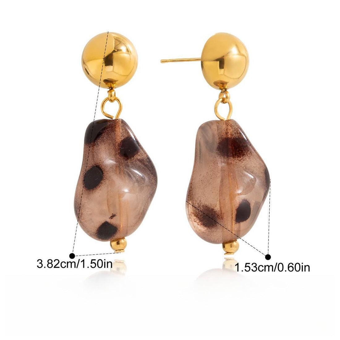 Sophisticated Titanium Steel Dangle Earrings Gold Autumn Aesthetic