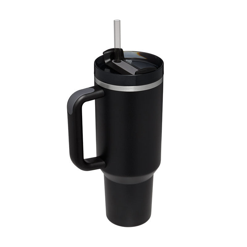 40 oz Stainless Steel Insulated Tumbler with Handle and Straw