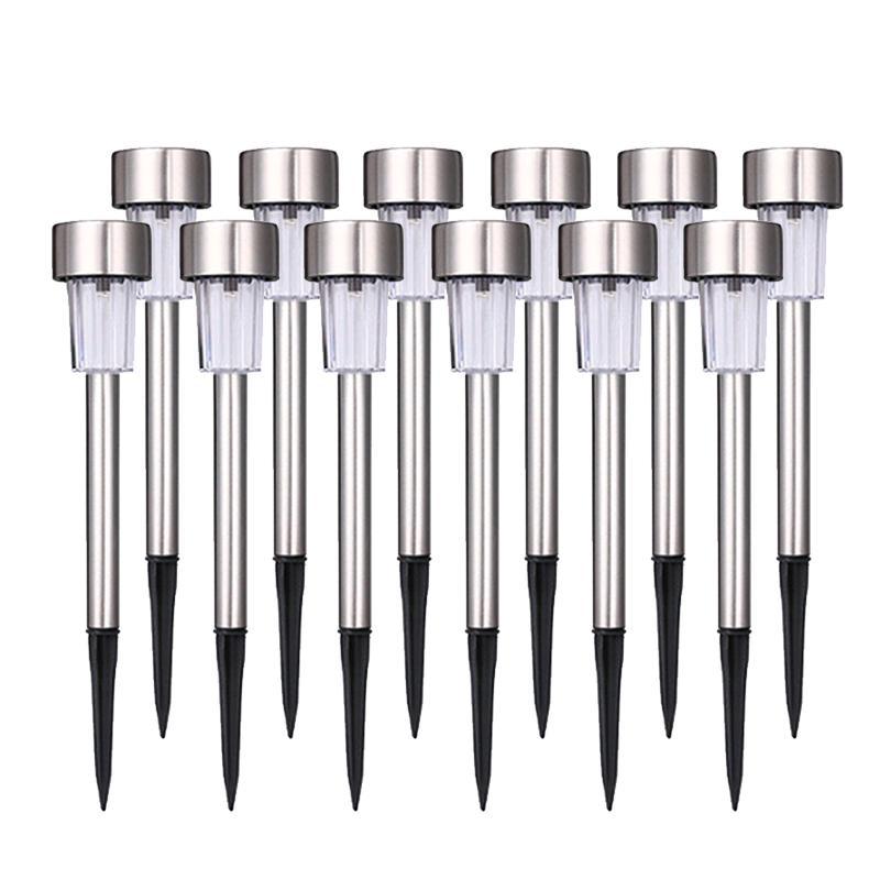 Premium Solar LED Garden Pathway Lights - Modern Stainless Steel