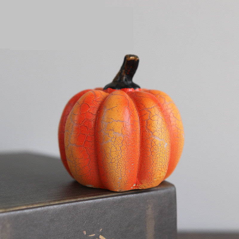 LED Halloween Pumpkin Lantern Realistic Resin Candle Lamp Decor