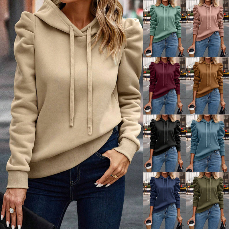 Women's Solid Color Long-Sleeve Knit Sweater - Casual Crew Neck Top