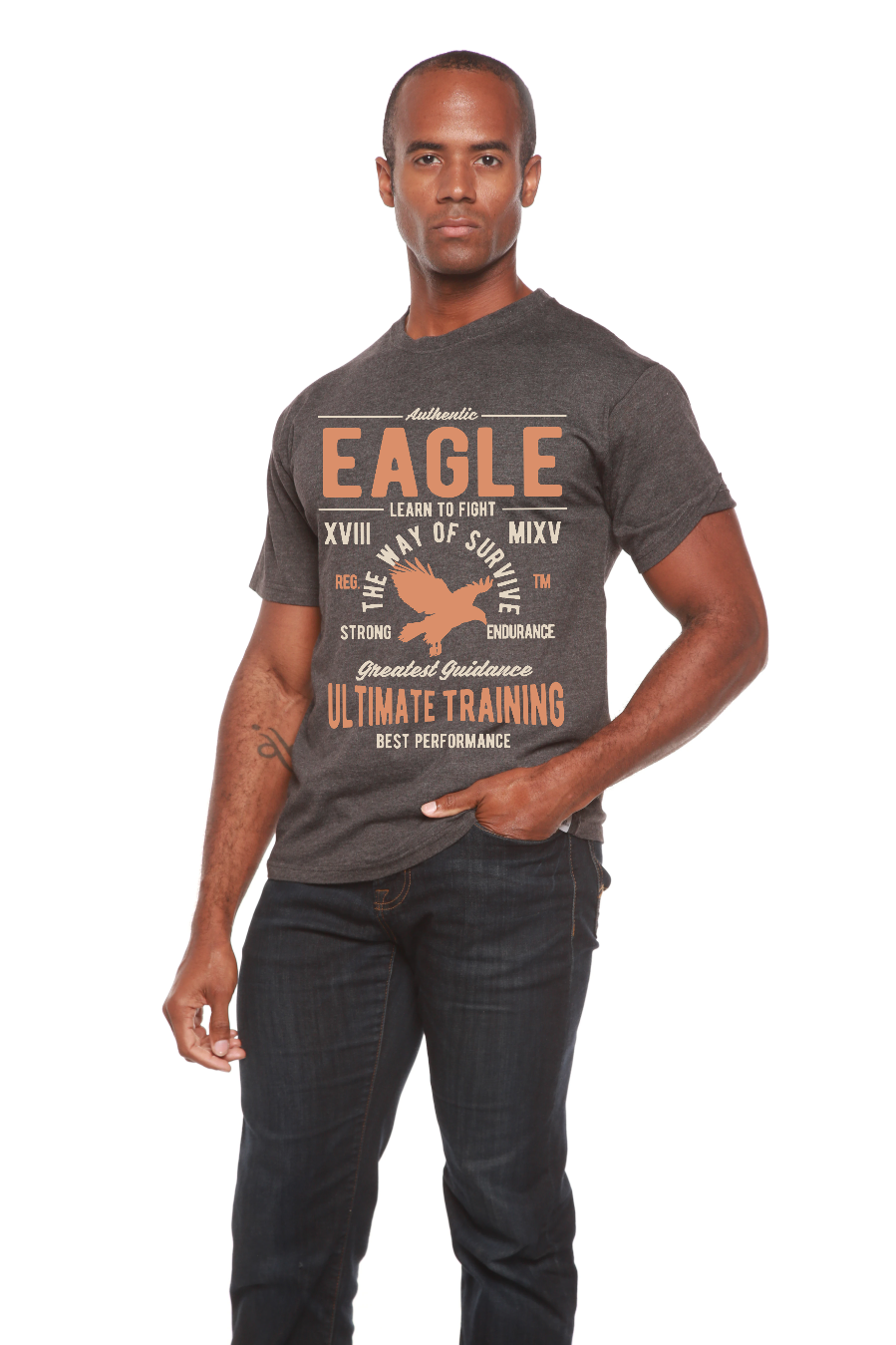 Eagle Men's Bamboo Viscose/Organic Cotton Short Sleeve Graphic T-Shirt