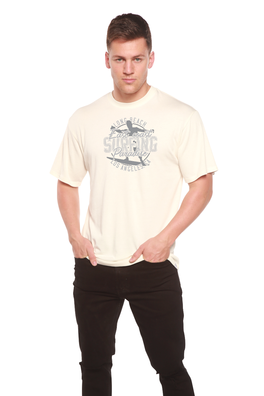 East Coast Paradise Men's Bamboo Viscose/Organic Cotton Short Sleeve Graphic T-Shirt