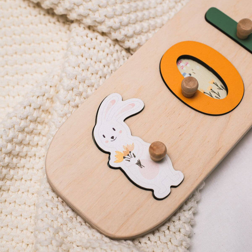 Personalized Bunny Name Puzzle for Kids - Custom Wooden Easter Toy
