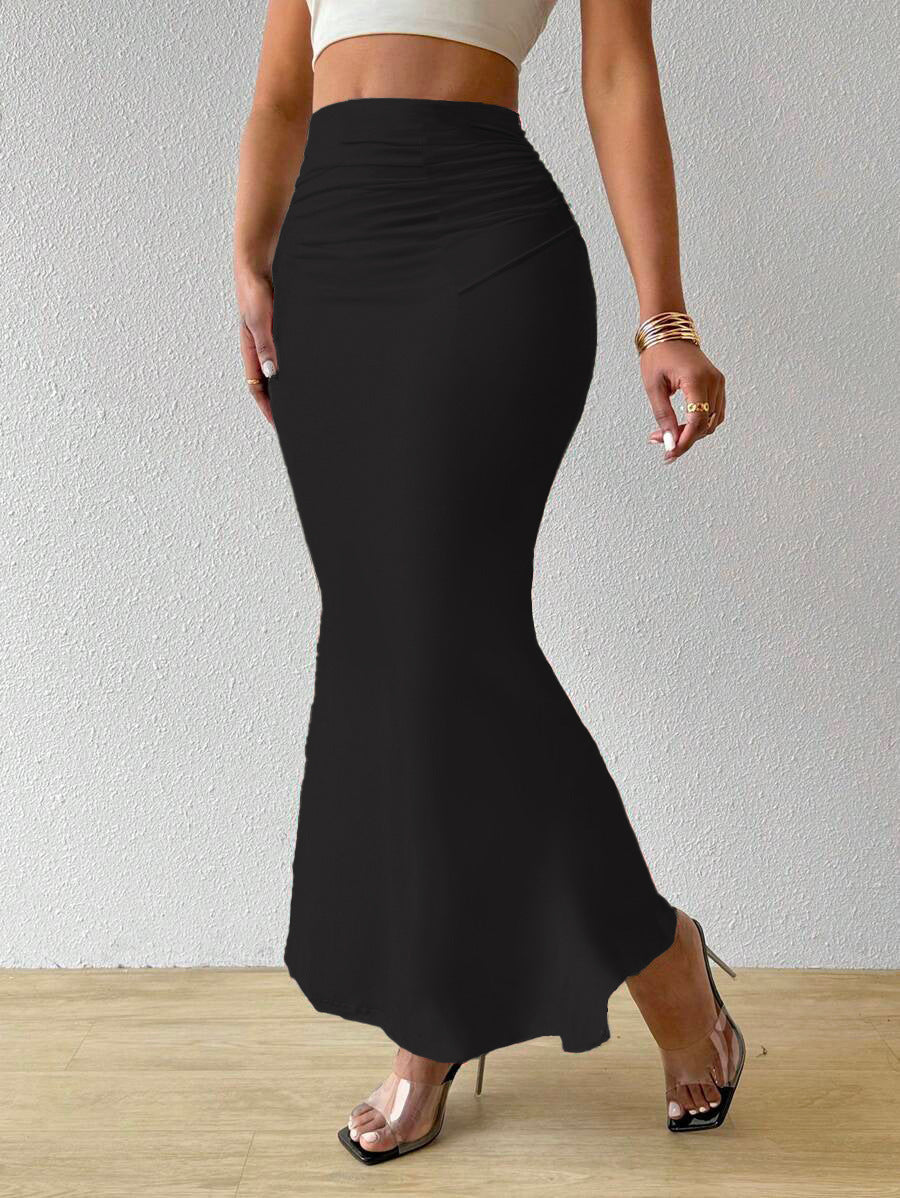 Women's High-Waisted Zebra Print Midi Skirt - Fitted Bodycon