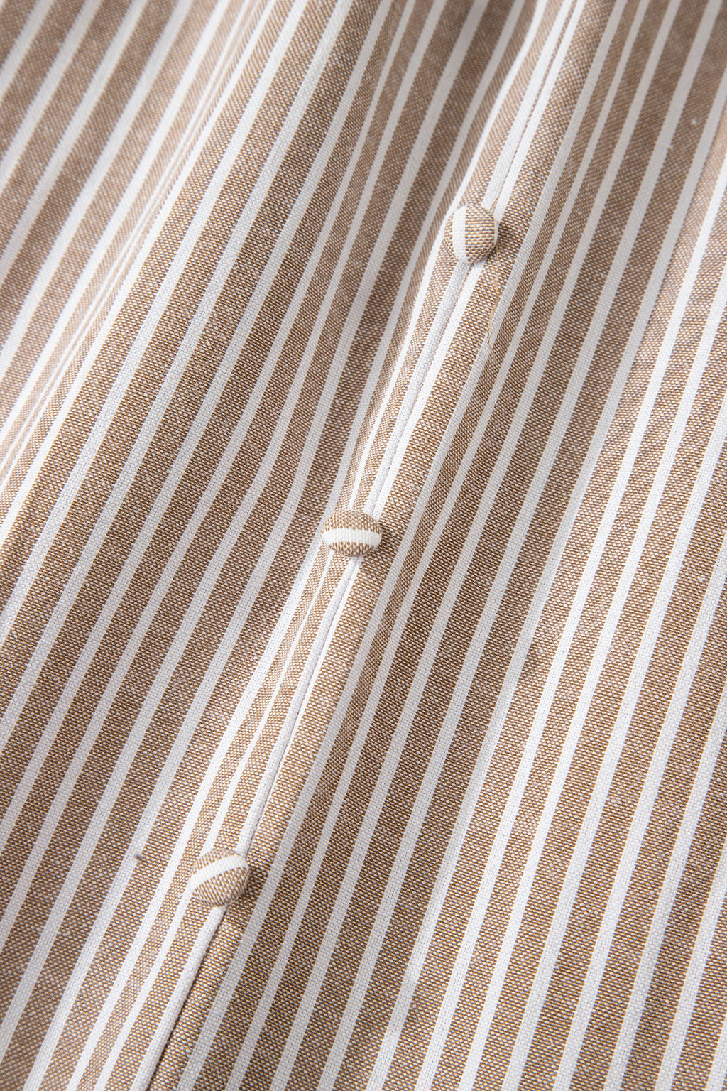 Stripe Flutter Sleeve Buttoned V-Neck Maxi Dress