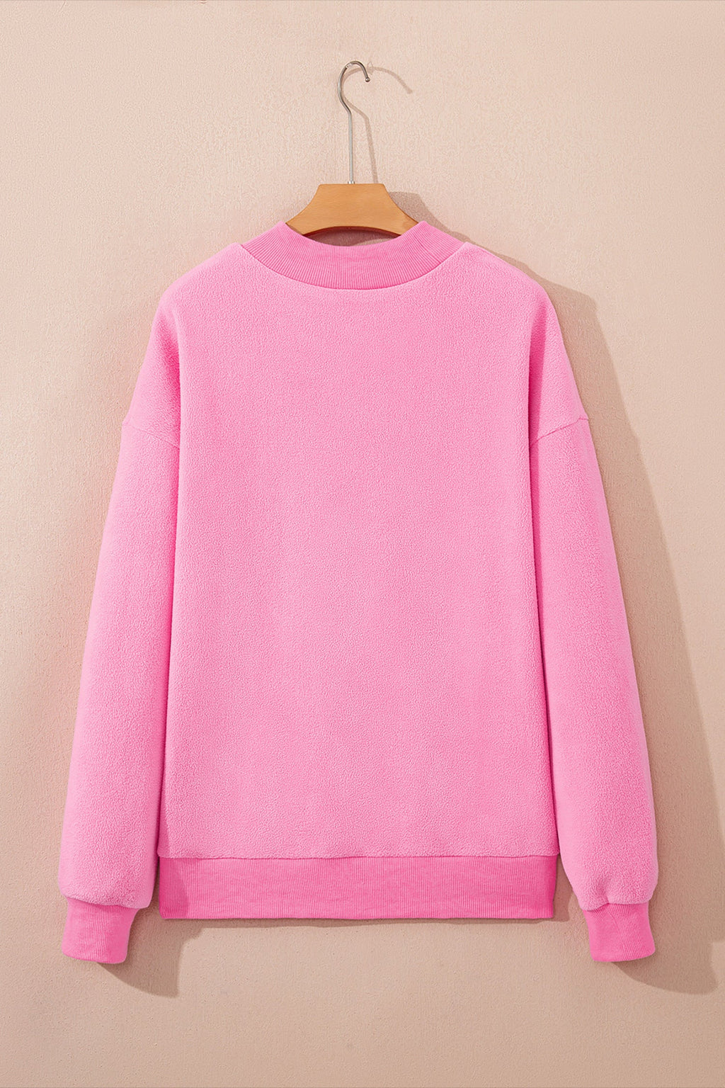 Plus Size Solid Reversible Exposed Seam Sweatshirt