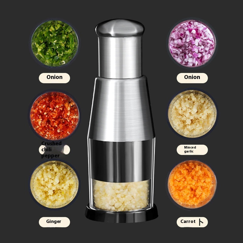 Manual Garlic Crusher and Vegetable Chopper Kitchen Gadget
