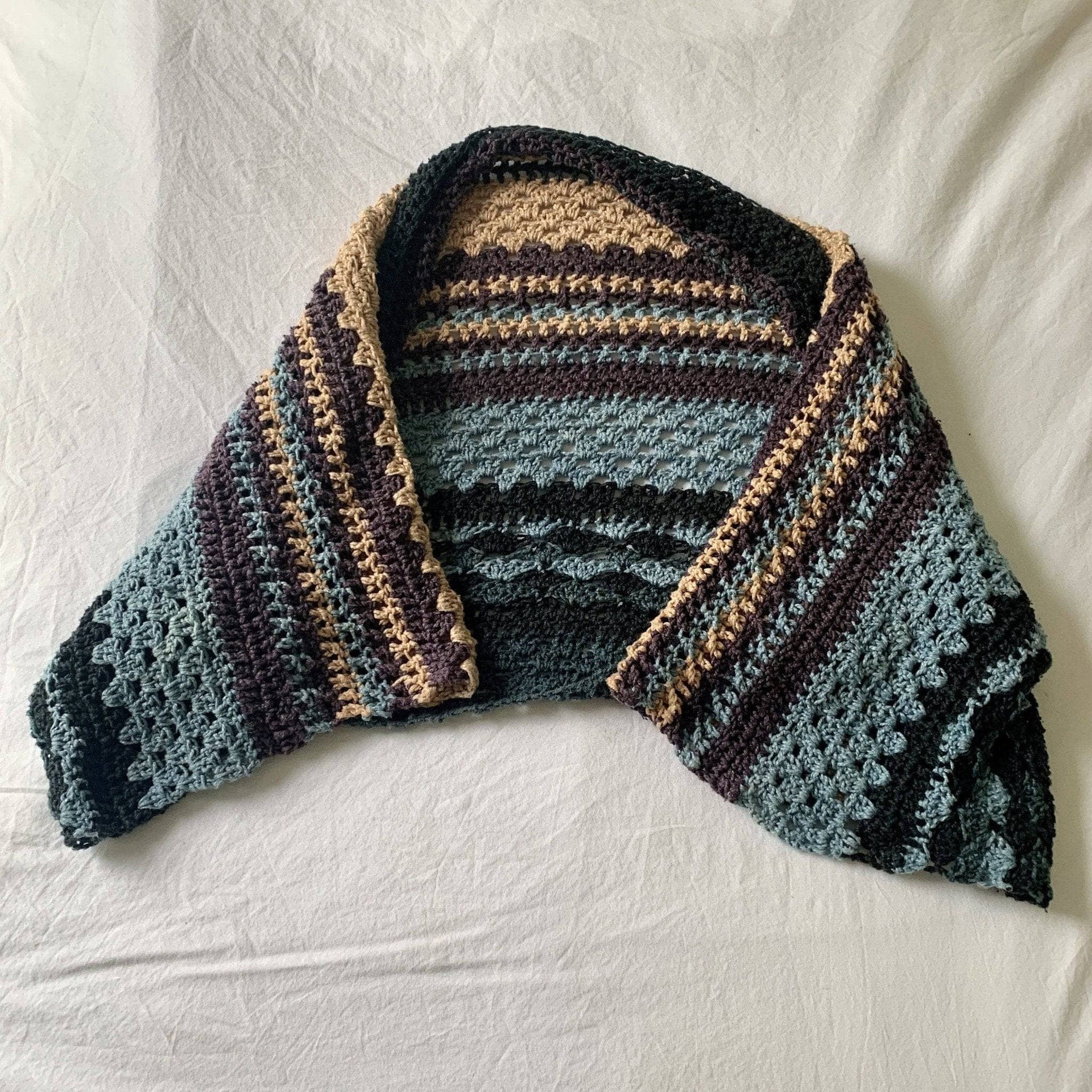 Ebb and Flow Herbal Dyed Silk Shrug Crochet Pattern