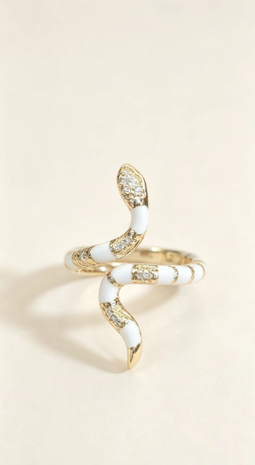 Snake Zodiac Index-Finger Ring, Adjustable Gold Statement Piece