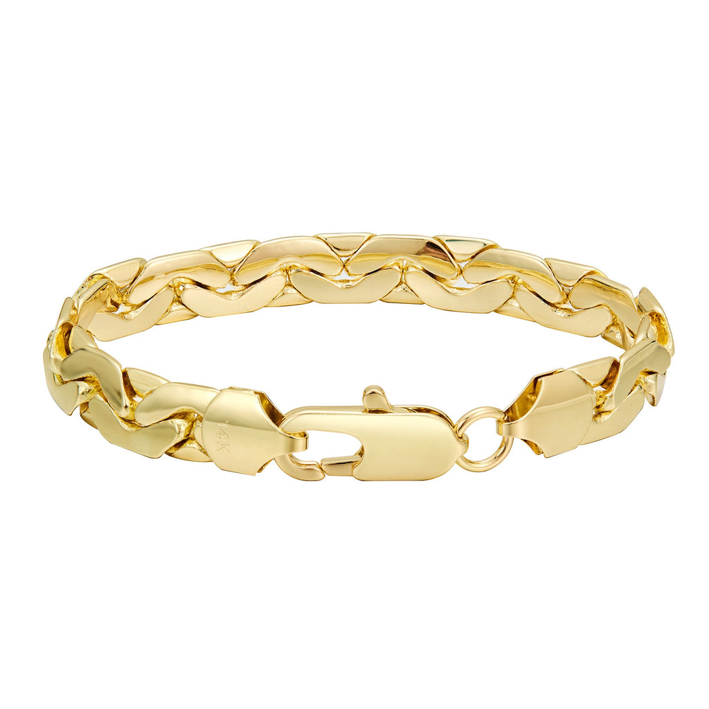 Mens Titanium Steel Hip-Hop Polished Gold Snake Chain