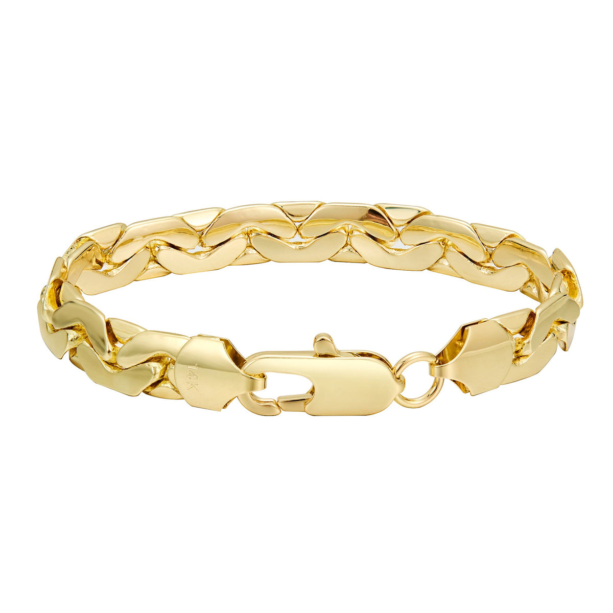 Mens Titanium Steel Hip-Hop Polished Gold Snake Chain