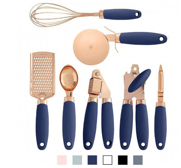 Copper Plated Kitchen Cutlery Organizer and Tool Storage Rack