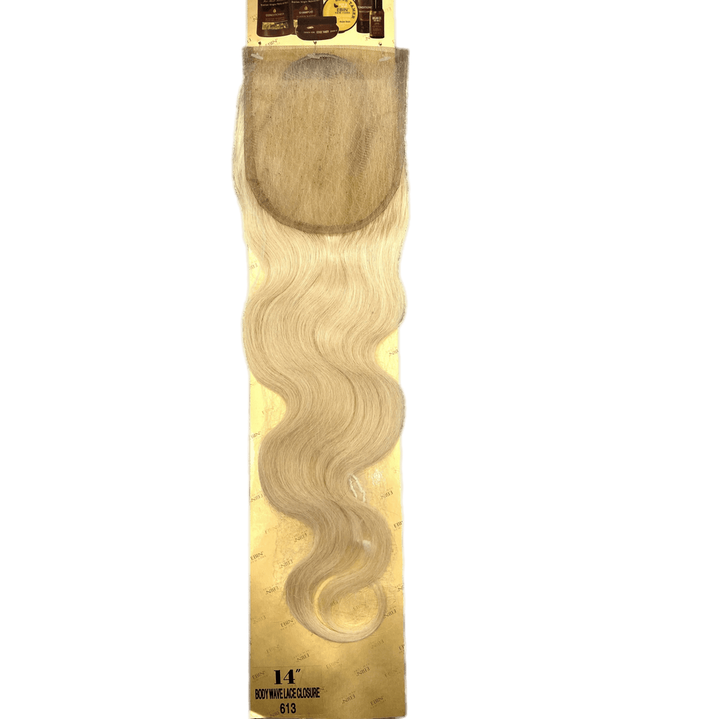 4x4 Body Wave Hair Closure 14'' 613 Platinum Blonde Virgin Hair