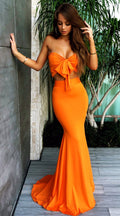 Beach Dress, Strapless Bodycon Maxi Skirt