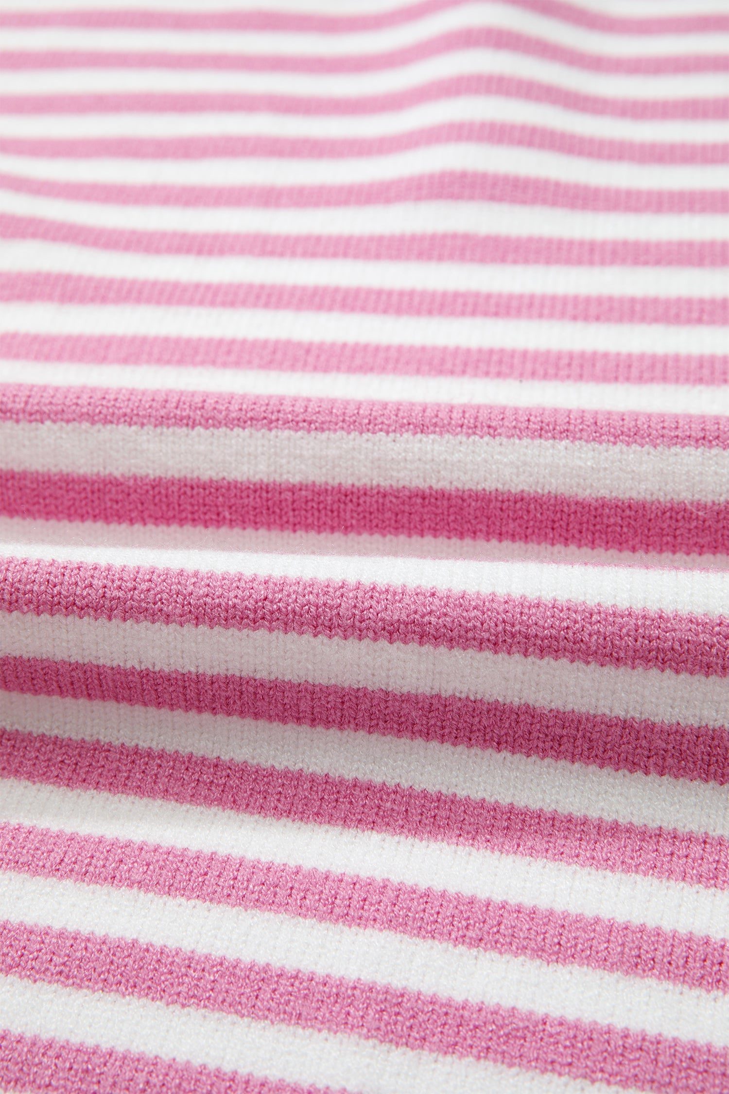 Stripe Button Placket Drop Shoulder Long Sleeve Sweater