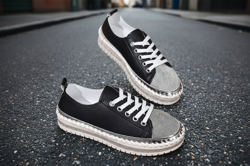 Women's Plus Size White Chunky Sneakers