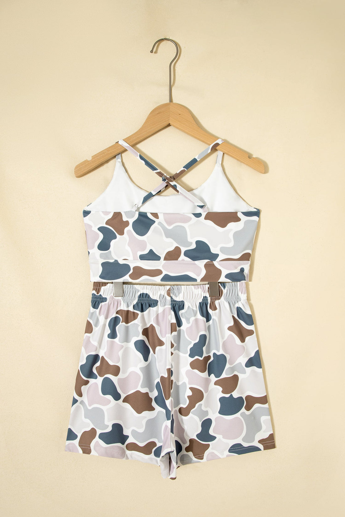 Camo Cropped Tank & Shorts Athleisure Set